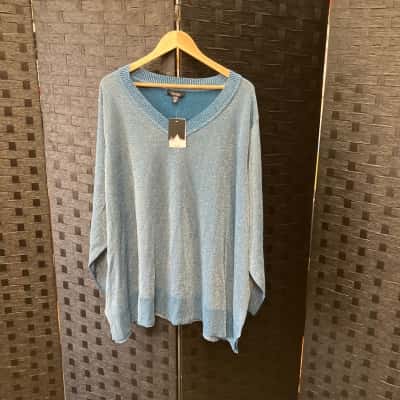 beme Womens  Size XXXL Long Sleeve Top Blue 