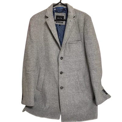 Mens Woollen  Blend Grey Jacket Size L Lined