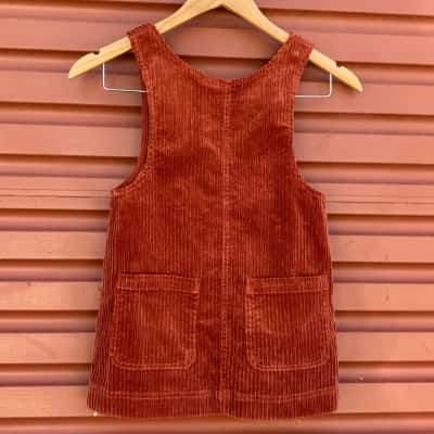 Seed Heritage Kids Size 5 Butterscotch Brown Sleeveless Corduroy Dress.