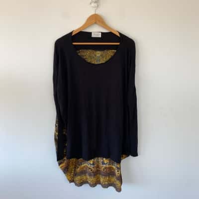 Camilla Black Knit Silk Bamboo Jumper Free Size  