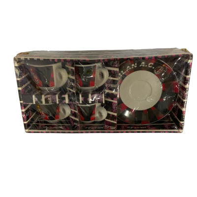 Set of Four AC Milan Espresso cups and saucers 
