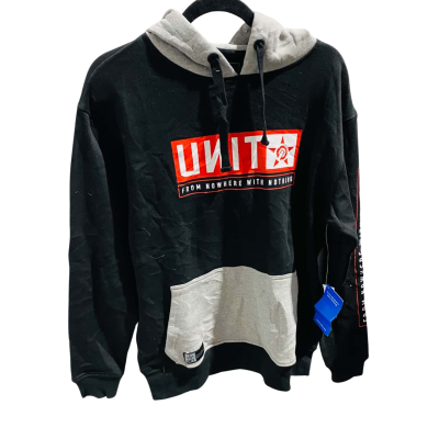  BNWT Unit Mens  Size S Hoodie Black  / Grey / Red 