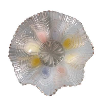 Depression Coloured Glass Bowl
