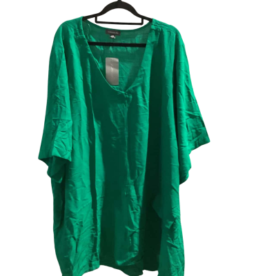Autograph Womens  Size 28 Short Sleeve Top Green Asymmetrical Summer RRP $119