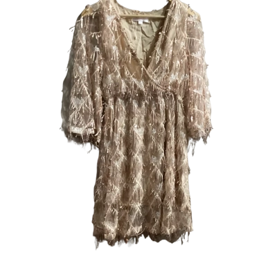 Something For Sarah Womens  Size 10 Cocktail Dress Beige 