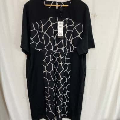 Taking Shape Ponte Abstract Spliced Dress Sz 22