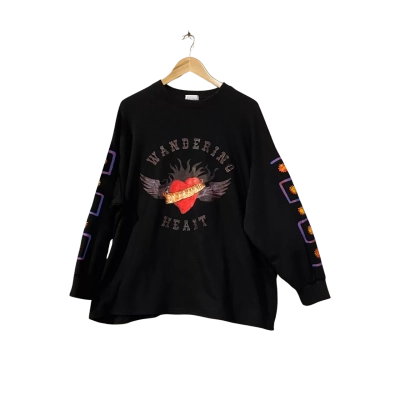 By Frankie Womens  Size 12 / M Long Sleeve Top Black  
