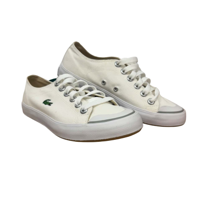 Lacoste White Canvas Shoes Size 4