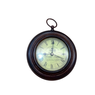 1970s Vintage Chateau-Joullian Wood Clock