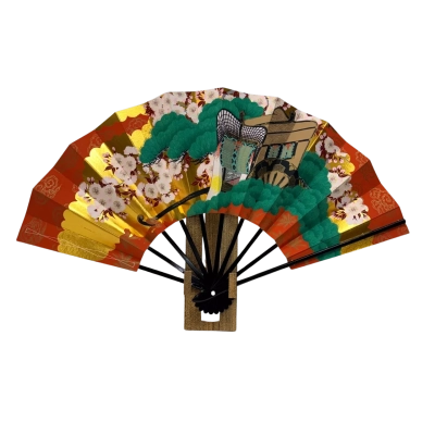 Japanese Paper Fan with Stand