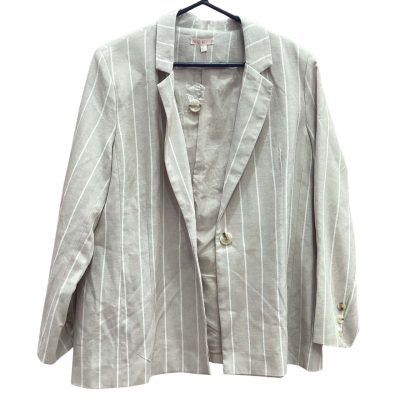 Noni B Womens  Size 14 Beige and White Blazer