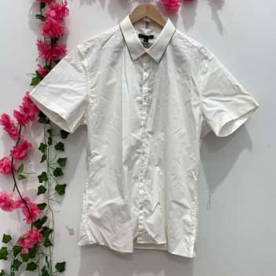 Saba Mens Short Sleeve Shirt Size XXL White 