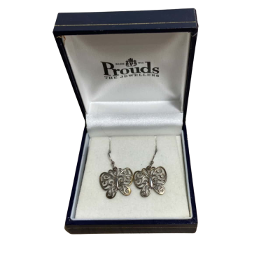 Prouds the Jewellers Butterfly Earrings.