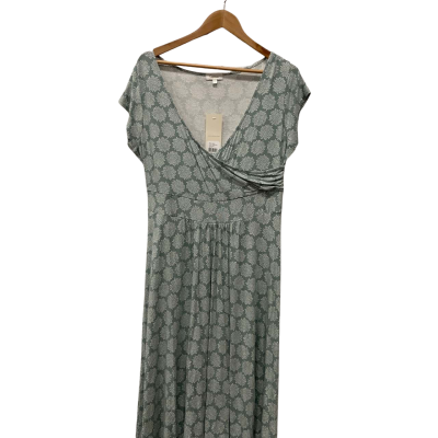 Capture Womens  Size 12 Wrap Dress Green / White 