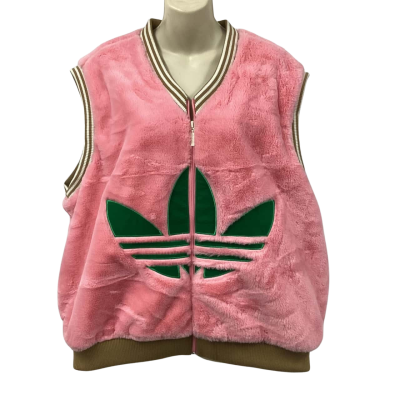 【adidas】Originals 'adicolor 70s' large trefoil vest ♪ Adidas Originals Unisex Size XL 'adicolor 70s' Pink trefoil
