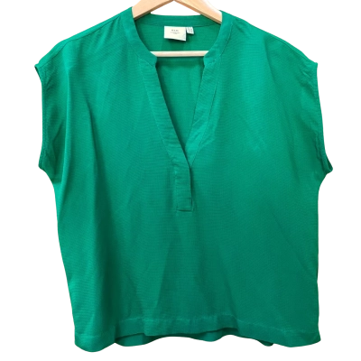 ELK Emerald Green V-Neck Top Size 8