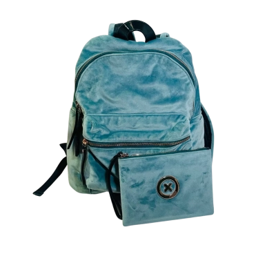 MIMCO Matching Velvet Backpack & Wristlet Turquoise 