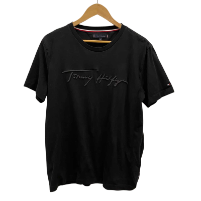 Tommy Hilfiger Unisex Organic Cotton Tee Size XL Black  
