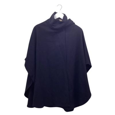 Brick Road 100% Australian Wool Navy Blue Vintage Poncho