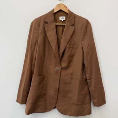 Seed Heritage Brown Wool Blend Blazer - Size 10 