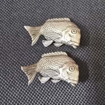 Selangor pewter chopstick rest fish