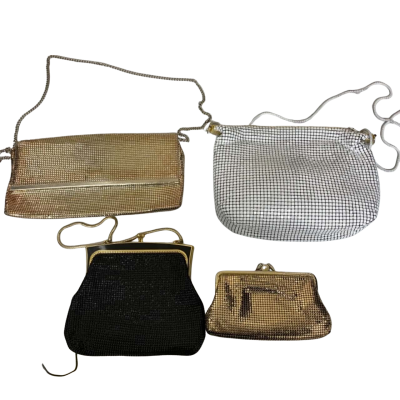 4x Vintage Glomesh bags