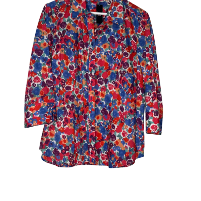 Corfu - Size 18 100% cotton Blouse / Button Up Floral shirt