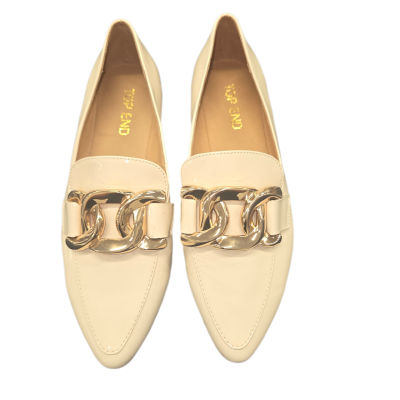 Top End Patent Leather Chain Loafers – Ivory – Size 36