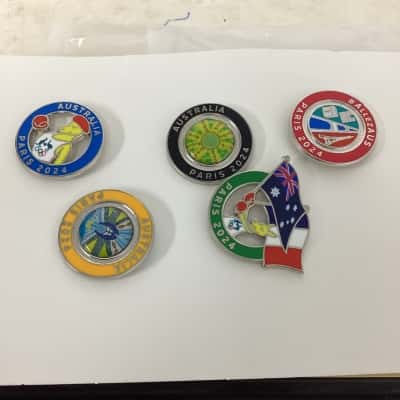 Paris 2024 Olympic Australia Team Pin/Badge Set of 5