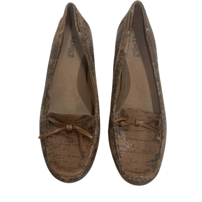 Womens Diana Ferrari Flat Shoes Size 10.5 Brown / Pattern 