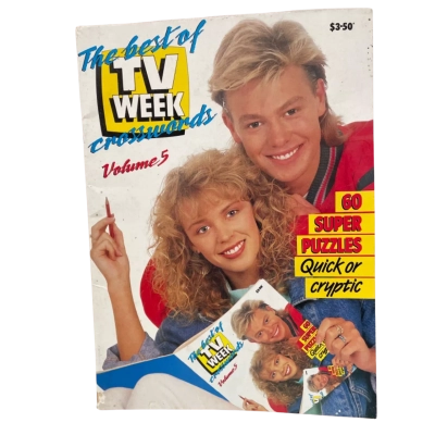 The Best of TV Week Crosswords Volume 5, with Kylie Minogue & Jason Donovan on the Cover, Never Used