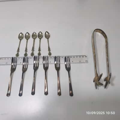 Vintage Assorted Cutlery and Tongs Bundle 
