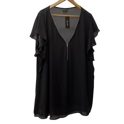 City Chic Brand-New Women's Black Fling Top Size XL