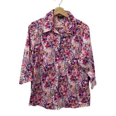 David Jones Womens  Size 14 3/4 Sleeve Shirt Multicoloured 
