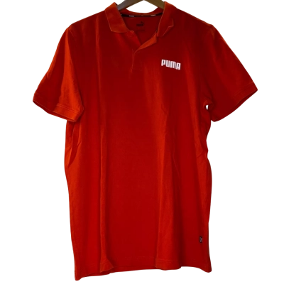 Puma Mens  Size L Short Sleeve Shirt Red 