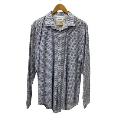 Ben Sherman Mens  Size XL Long Sleeve Shirt Navy Blue / White 