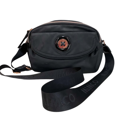Mimco Womens Cross Body Bag Black  and Rose Gold