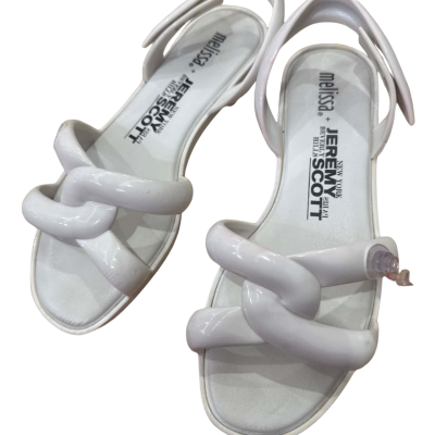 Melissa + Jeremy Scott Inflatable Tube Sandals White Woman's   Size 6 