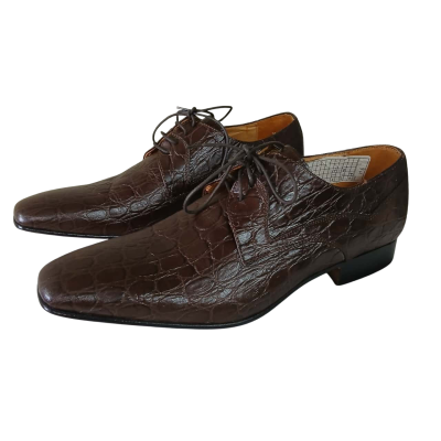 Messini Italian Leather Shoes CROCO -TDM Mens  Size 41