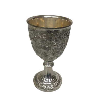 Chalice Handcrafted Brass/Silver Plated Grape/Grape Vine Design