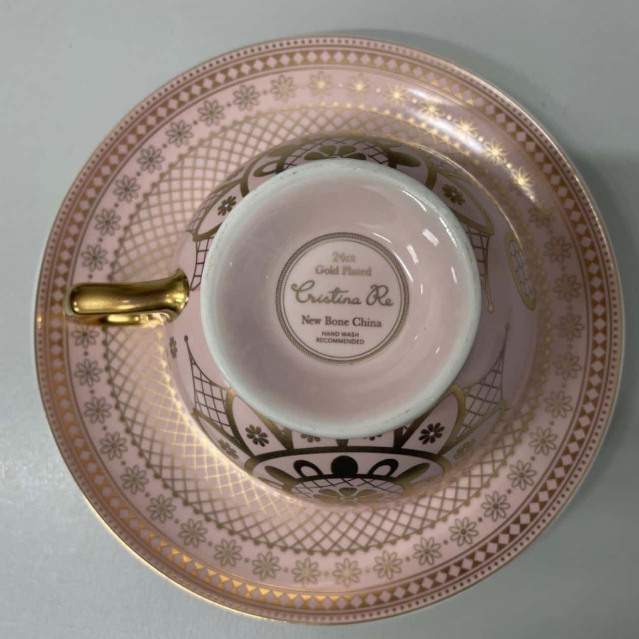 Cristina Re Teacup Polka Gold Blush New Bone China main image 1