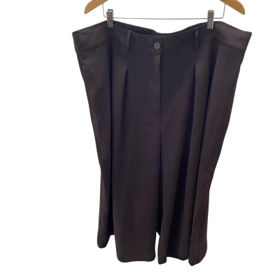 City Chic Womens  Size 24 Cropped Pants Brown 