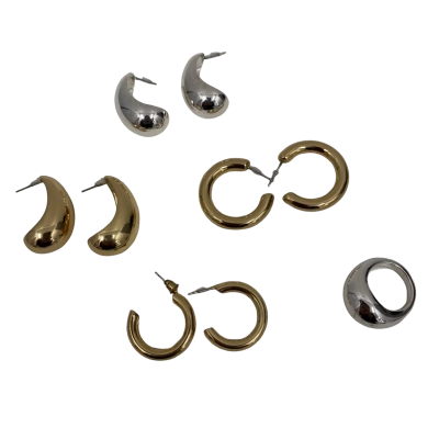 Unbranded Women's Earrings 4 Pairs / Ring Bunch