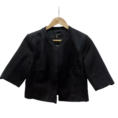 Liz Jordan Womens  Size 12 Cropped Jacket / Open Jacket Black  