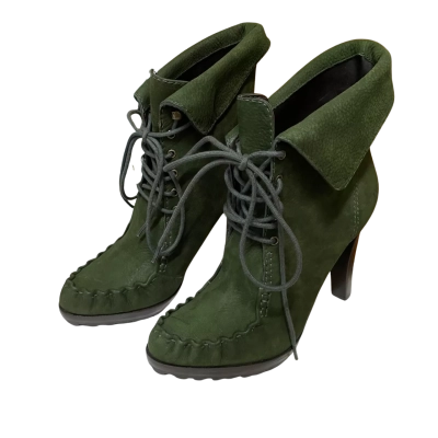 Diane Von Furstenberg Womens  Size 8.5 M Black  / Green Boots