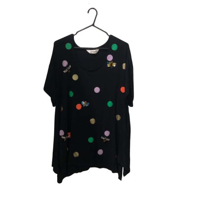Virtuelle Black Top With 3D Insects Size S or (approx 16-18)