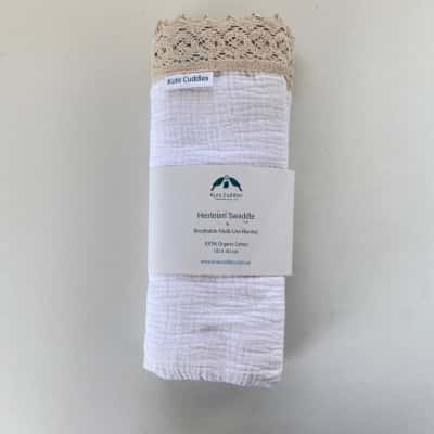 Kute Cuddles Heirloom Swaddle Breathable Multi Use Blanket 110x110 