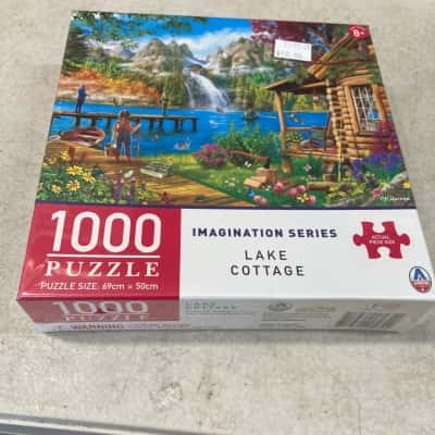 1000 piece lake cottage puzzle