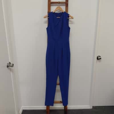 Cue Blue Sleeveless Jumpsuit Size 8 BNWT