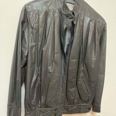 Stephen Dattner Vintage  Mens  Size 34 Leather Jacket Grey 